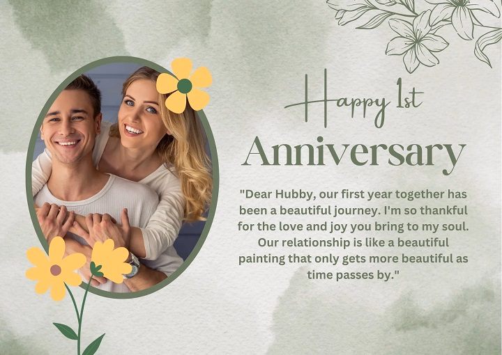 first anniversary wishes for husband