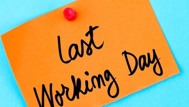 last working day message