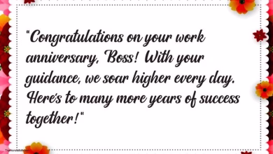 work anniversary wishes to boss