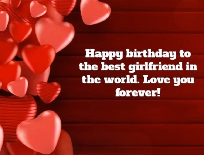 Romantic Birthday Wishes for a Girlfriend